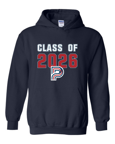 Pebblebrook Falcons P Script Class of 2026 Men's Hoodie