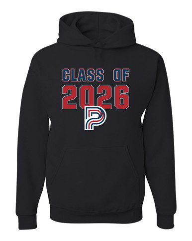 Pebblebrook Falcons P Script Class of 2026 Men's Premium Hoodie