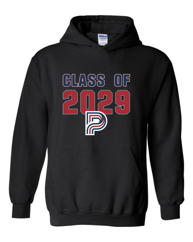 Pebblebrook Falcons P Script Class of 2029 Men's Hoodie
