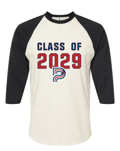 Pebblebrook Falcons P Script Class of 2029 Men's Baseball T-Shirt