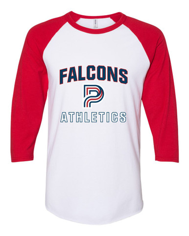 Pebblebrook Falcons P Script Athletics Men's Baseball T-Shirt