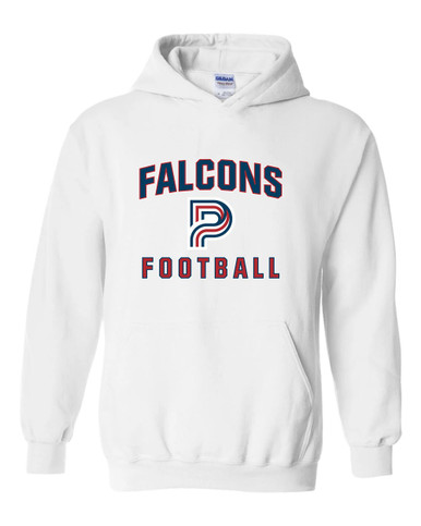 Pebblebrook Falcons P Script Football #1 Men's Hoodie
