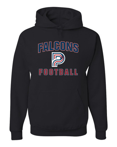 Pebblebrook Falcons P Script Football #1 Men's Premium Hoodie