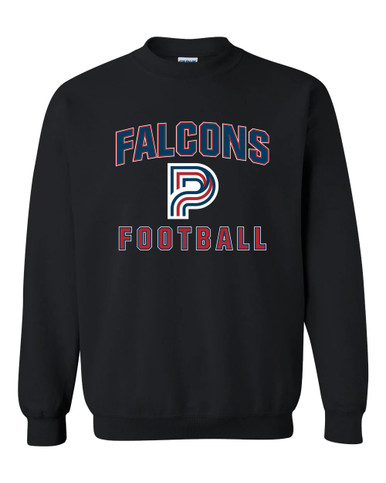 Pebblebrook Falcons P Script Football #1 Men's Sweatshirt