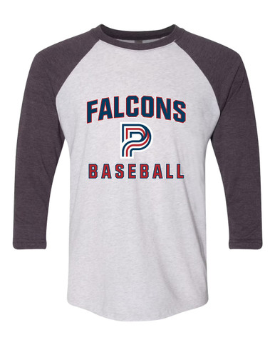Pebblebrook Falcons P Script Baseball #1 Men's Baseball T-Shirt
