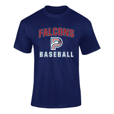 Pebblebrook Falcons P Script Baseball #1 Men's SS T-Shirt