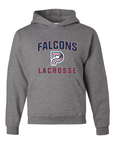 Pebblebrook Falcons P Script Lacrosse Men's Premium Hoodie