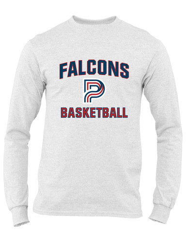 Pebblebrook Falcons P Script Basketball #1 Men's Premium LS T-Shirt