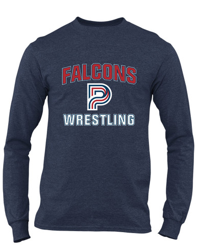 Pebblebrook Falcons P Script Wrestling Men's LS T-Shirt