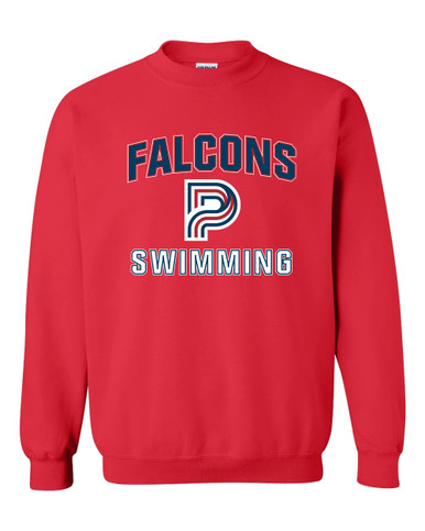 Pebblebrook Falcons P Script Swimming Men's Sweatshirt