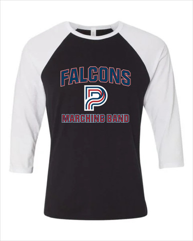 Pebblebrook Falcons P Script Marching Band Men's Baseball T-Shirt