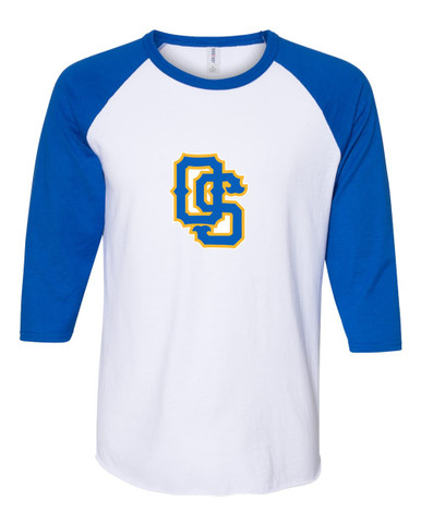 Olathe South Falcons OS Script Mascot #1 Women's Baseball T-Shirt