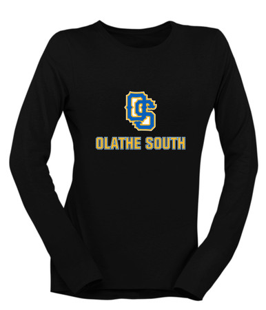 Olathe South Falcons OS Script Mascot #2 Women's Premium LS T-Shirt