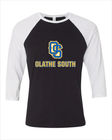 Olathe South Falcons OS Script Mascot #2 Women's Baseball T-Shirt