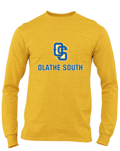 Olathe South Falcons OS Script Mascot #2 Men's LS T-Shirt