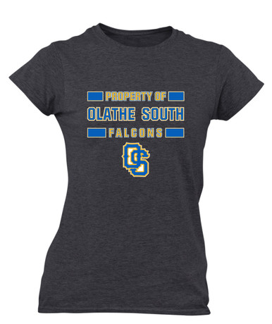 Olathe South Falcons OS Script Property Of Women's SS T-Shirt