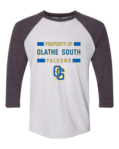 Olathe South Falcons OS Script Property Of Men's Baseball T-Shirt