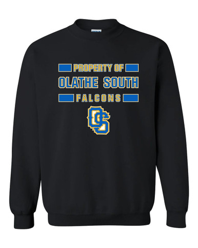 Olathe South Falcons OS Script Property Of Men's Sweatshirt