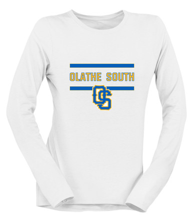 Olathe South Falcons OS Script Mascot #4 Women's Premium LS T-Shirt