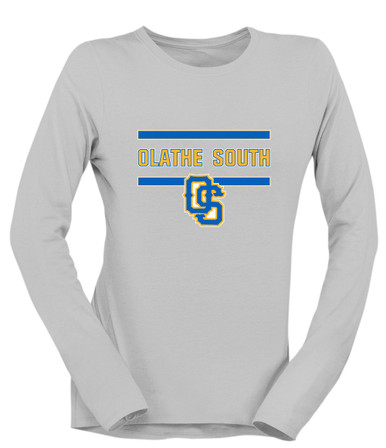 Olathe South Falcons OS Script Mascot #4 Women's LS T-Shirt