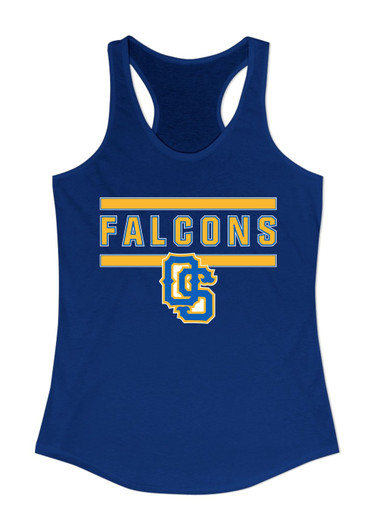Olathe South Falcons OS Script Mascot #5 Women's Tank Top