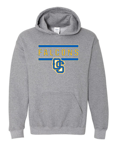Olathe South Falcons OS Script Mascot #5 Men's Hoodie