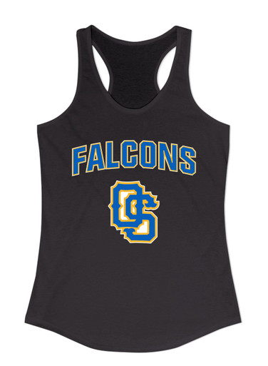 Olathe South Falcons OS Script Mascot #6 Women's Tank Top