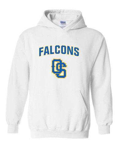 Olathe South Falcons OS Script Mascot #6 Men's Hoodie