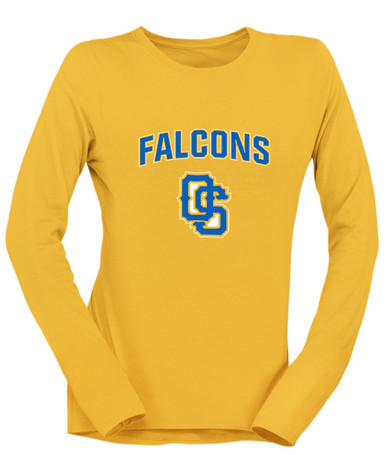 Olathe South Falcons OS Script Mascot #6 Women's LS T-Shirt
