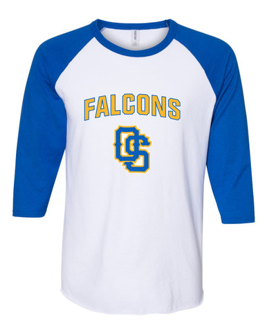 Olathe South Falcons OS Script Mascot #6 Men's Baseball T-Shirt