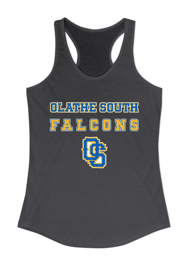 Olathe South Falcons OS Script Spirit Women's Tank Top