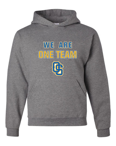 Olathe South Falcons OS Script We Are One Team Men's Premium Hoodie