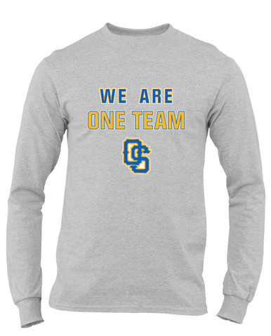 Olathe South Falcons OS Script We Are One Team Men's Premium LS T-Shirt