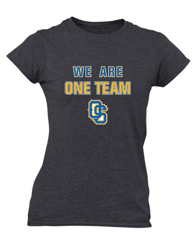 Olathe South Falcons OS Script We Are One Team Women's Premium SS T-Shirt