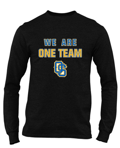 Olathe South Falcons OS Script We Are One Team Men's LS T-Shirt