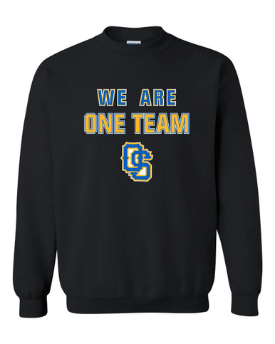 Olathe South Falcons OS Script We Are One Team Men's Sweatshirt