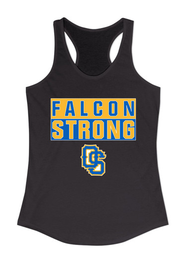 Olathe South Falcons OS Script Strong #1 Women's Tank Top