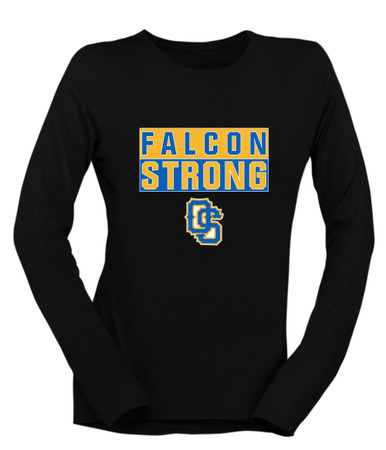 Olathe South Falcons OS Script Strong #1 Women's Premium LS T-Shirt