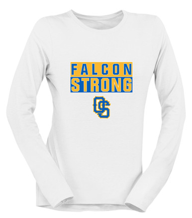 Olathe South Falcons OS Script Strong #1 Women's LS T-Shirt