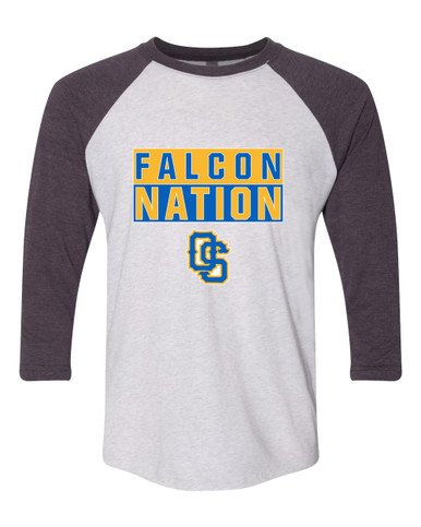Olathe South Falcons OS Script Nation #1 Women's Baseball T-Shirt