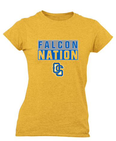 Olathe South Falcons OS Script Nation #1 Women's Premium SS T-Shirt