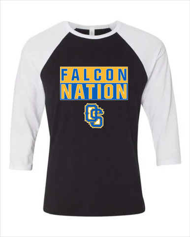Olathe South Falcons OS Script Nation #1 Men's Baseball T-Shirt