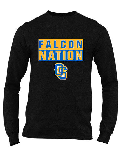 Olathe South Falcons OS Script Nation #1 Men's Premium LS T-Shirt