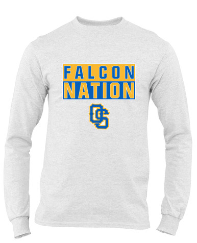 Olathe South Falcons OS Script Nation #1 Men's LS T-Shirt