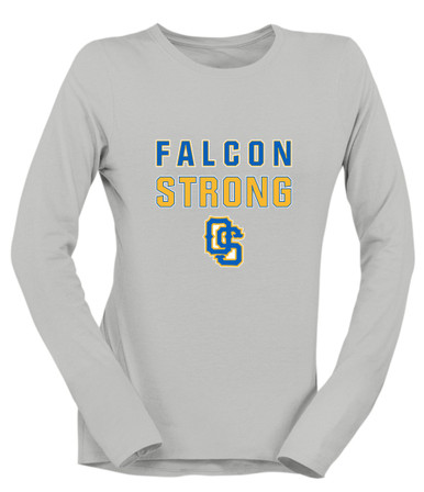 Olathe South Falcons OS Script Strong #2 Women's Premium LS T-Shirt