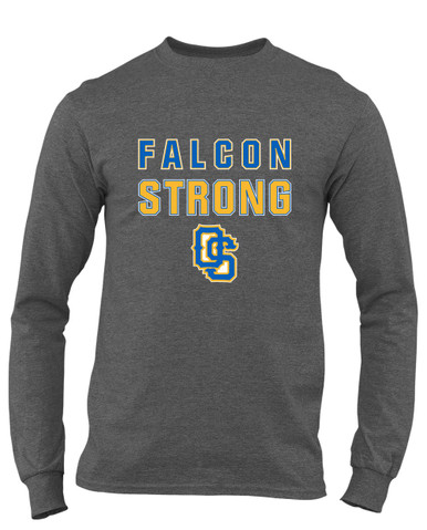 Olathe South Falcons OS Script Strong #2 Men's Premium LS T-Shirt