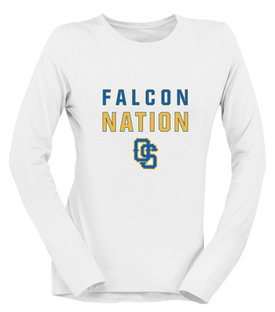 Olathe South Falcons OS Script Nation #2 Women's Premium LS T-Shirt