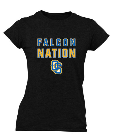 Olathe South Falcons OS Script Nation #2 Women's SS T-Shirt