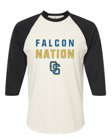 Olathe South Falcons OS Script Nation #2 Women's Baseball T-Shirt