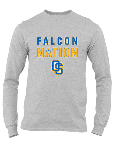 Olathe South Falcons OS Script Nation #2 Men's Premium LS T-Shirt